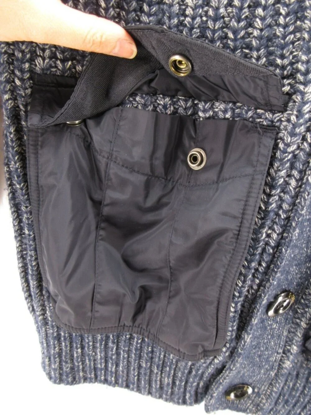 G Star Raw Sweater Small Wool Blend Cardigan Ribbed Chunky Heavy Thick